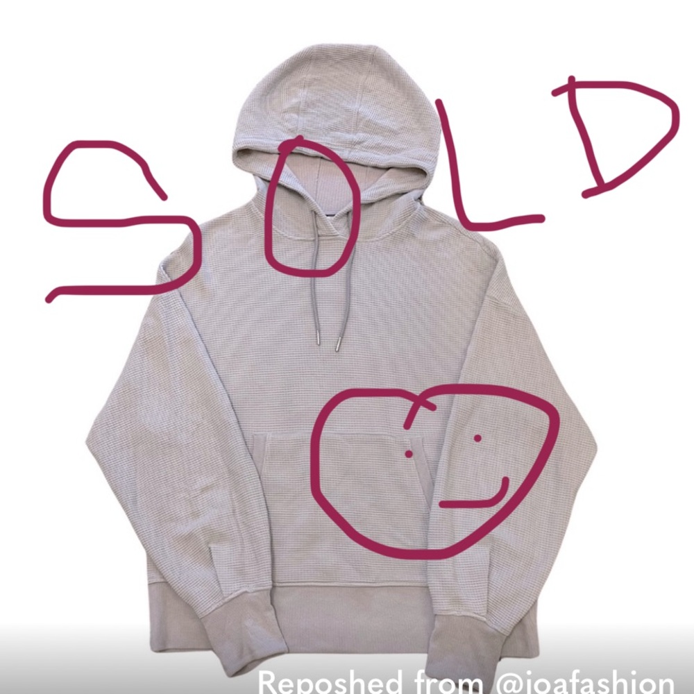 Athleta Balance Purple/Gray Waffle Hoodie Sweatshirt Size Large